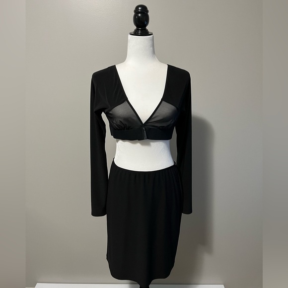 Joseph Ribkoff Shadow Sleeve Style 143431 Black Crop Sheer - Picture 5 of 16